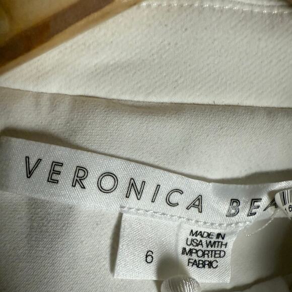 Veronica Beard White Scuba Zip Pocket Dickey Office Travel Blazer Jacket Size 6 - Picture 16 of 16